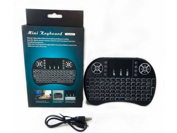 &uu MINI TECLADO PC ILUMINADO INALAMBRICO KY800